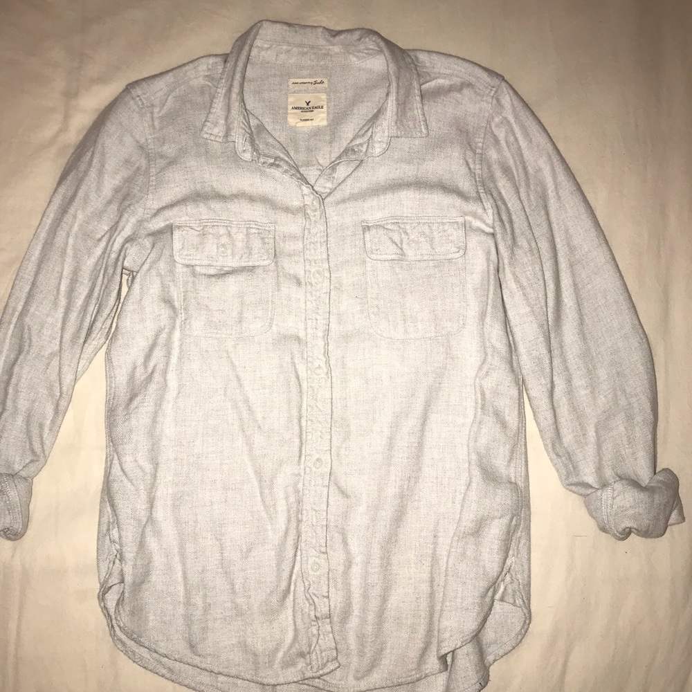 Light Grey Flannel Buttondown